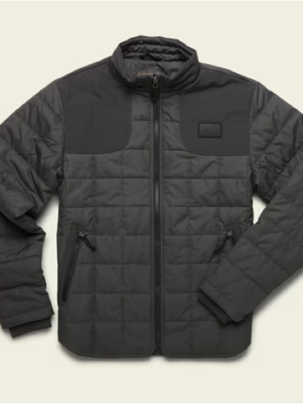 Howler Brothers - “Double Black” Men's Quilted Puffer Jacket  - MEDIUM